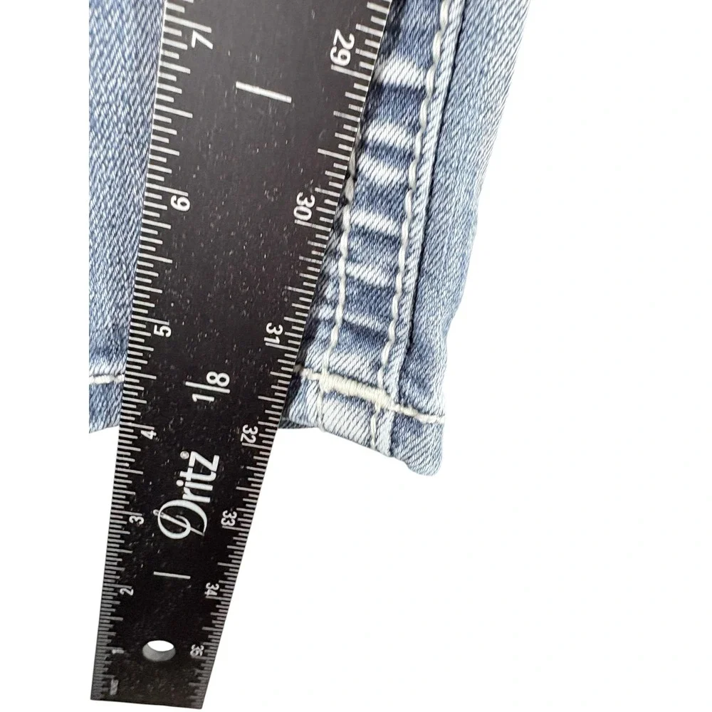 Miss Me Signature Skinny Jeans Womens 28 Blue Distressed Y2K Lowrise Faded Worn
